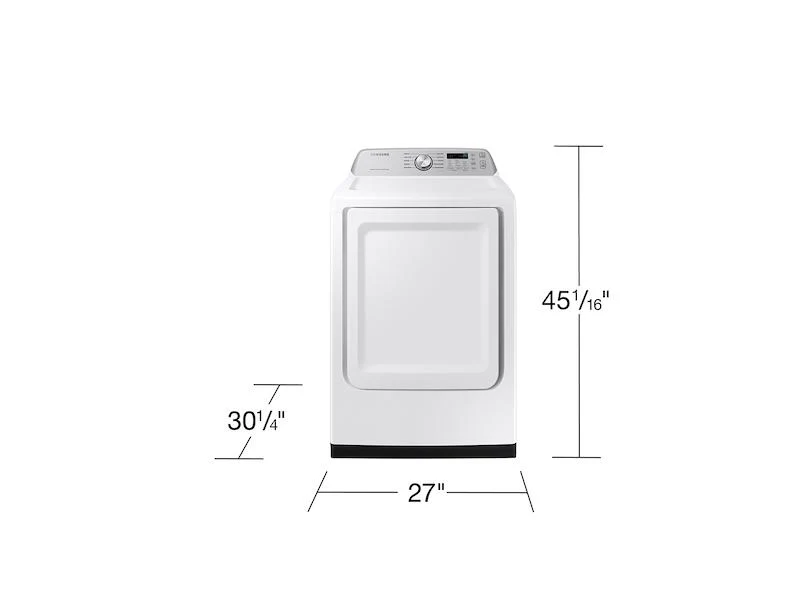 Samsung DVE47CG3500WA3 7.4 cu. ft. Smart Electric Dryer with Sensor Dry in White - Image 2
