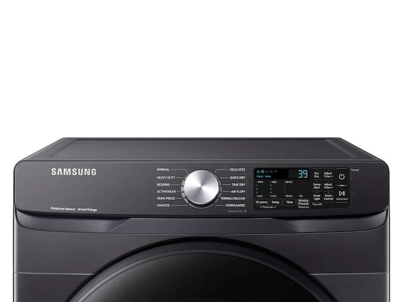 Samsung DVE51CG8000V 7.5 cu. ft. Smart Electric Dryer with Sensor Dry in Brushed Black - Image 3