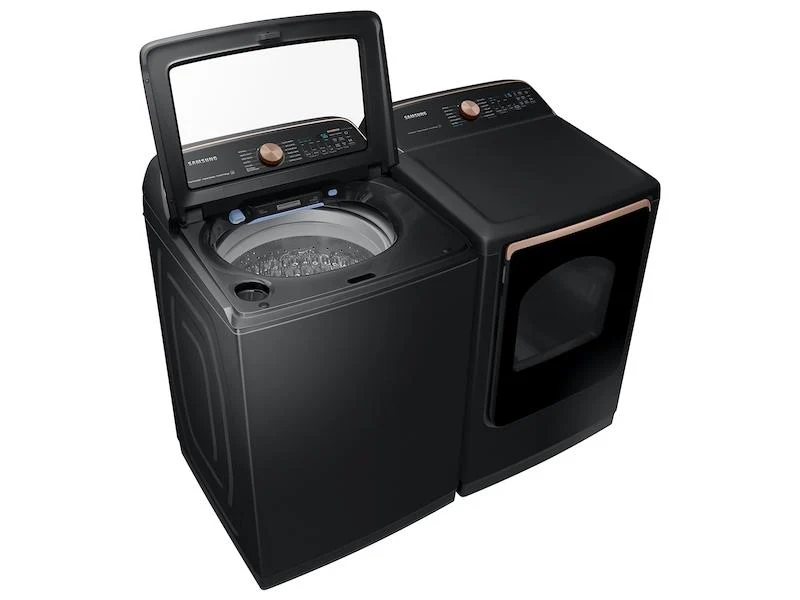 Samsung DVE55A7700V 7.4 cu. ft. Smart Electric Dryer with Steam Sanitize+ in Brushed Black - Image 9