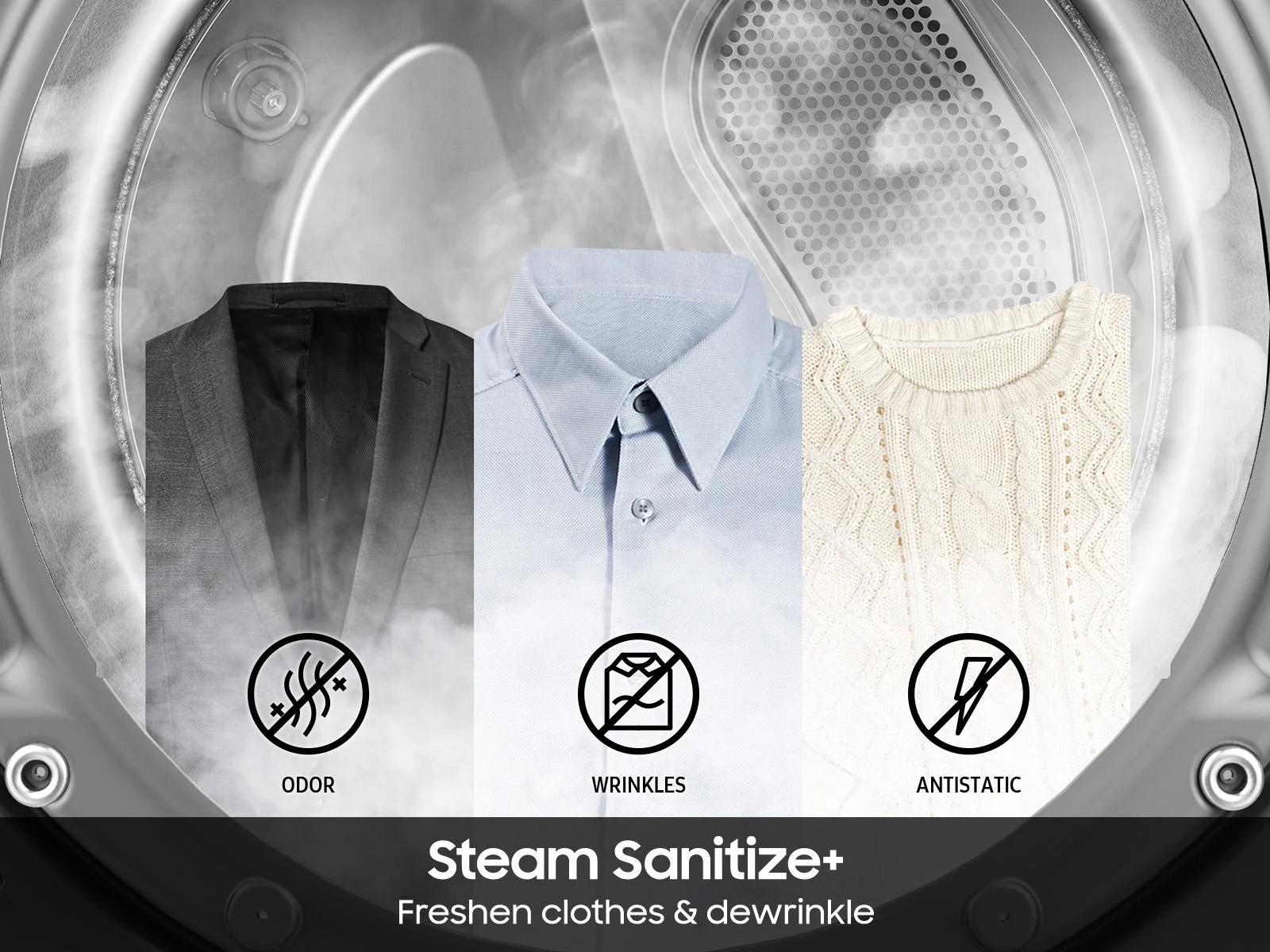 Samsung DVE55CG7100W Top Load Electric Dryer Steam Sanitize+ Sensor Dry 7.4 cu.ft. - Image 5