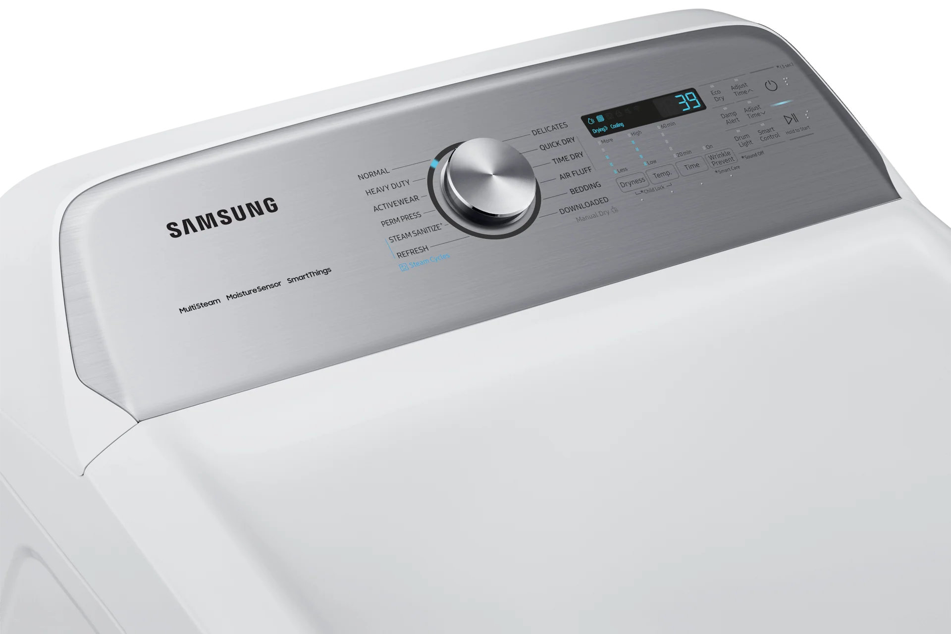 Samsung DVE55CG7100W Top Load Electric Dryer Steam Sanitize+ Sensor Dry 7.4 cu.ft. - Image 9