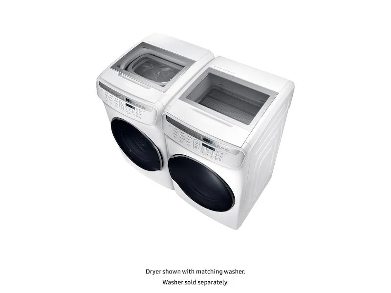 Samsung DVE55M9600W 7.5 cu. ft. Smart Electric Dryer with FlexDry™ in White - Image 10