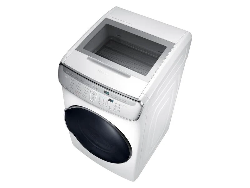Samsung DVE60M9900W 7.5 cu. ft. Smart Electric Dryer with FlexDry™ in White - Image 3