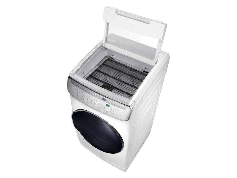 Samsung DVE60M9900W 7.5 cu. ft. Smart Electric Dryer with FlexDry™ in White - Image 4