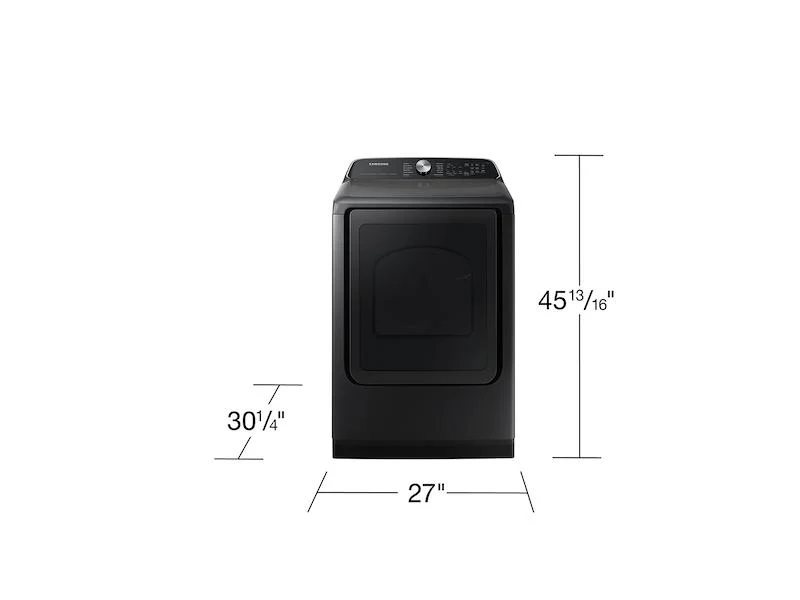 Samsung DVG55CG7100VA3 7.4 cu. ft. Smart Gas Dryer with Steam Sanitize+ in Brushed Black - Image 2