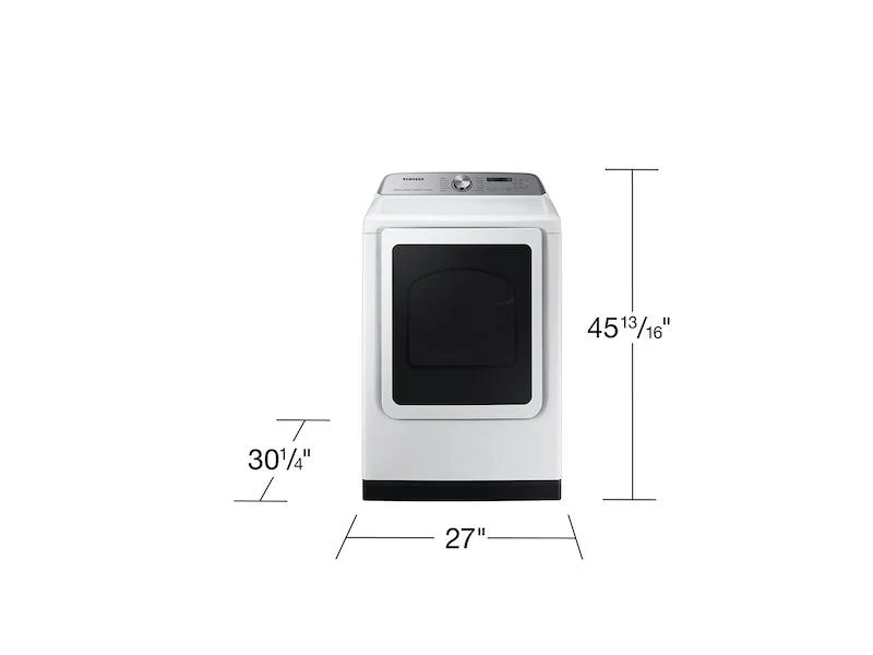 Samsung DVG55CG7100WA3 7.4 cu. ft. Smart Gas Dryer with Steam Sanitize+ in White - Image 2