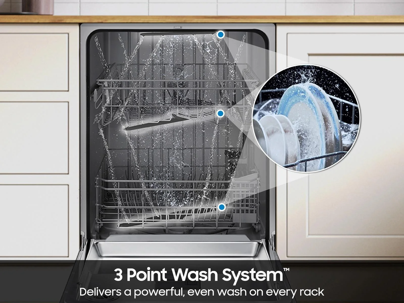 Samsung DW80CG4051SR Dishwasher with 3rd Rack Autorelease™ Door Fingerprint Resistant 51dBA - Image 4