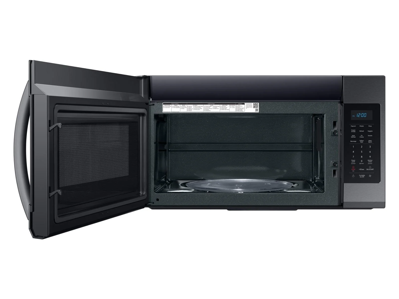 Samsung 1.9 cu. ft. Over-the-Range Microwave with Sensor Cooking in Black Stainless Steel - Image 2