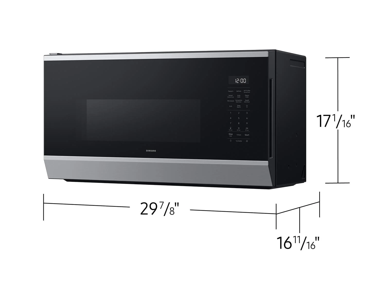Samsung ME90H1780R Bespoke Over the Range Microwave Air Fry Max  Convection  Auto Connectivity - Image 4