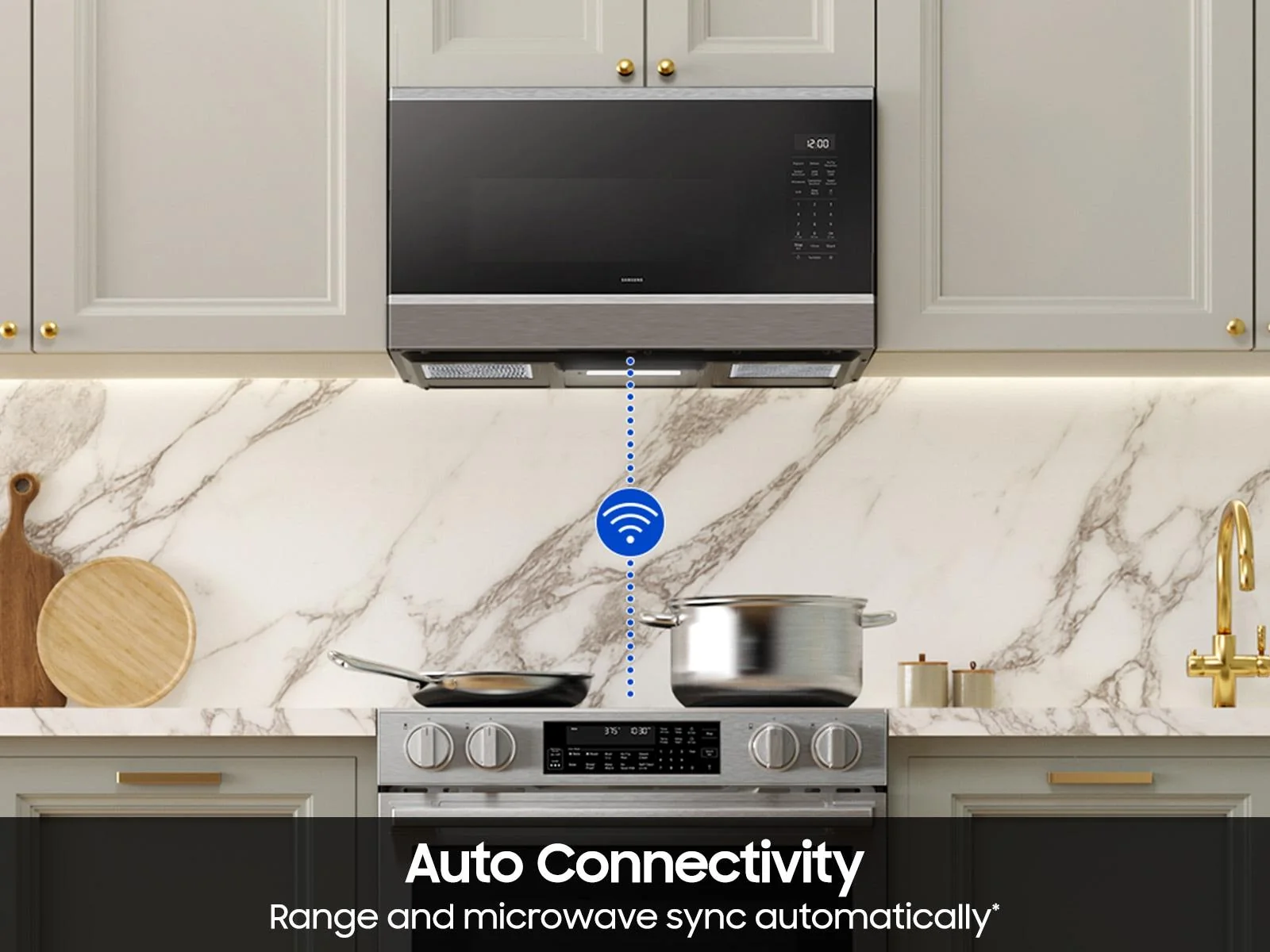 Samsung ME90H1780R Bespoke Over the Range Microwave Air Fry Max  Convection  Auto Connectivity - Image 7