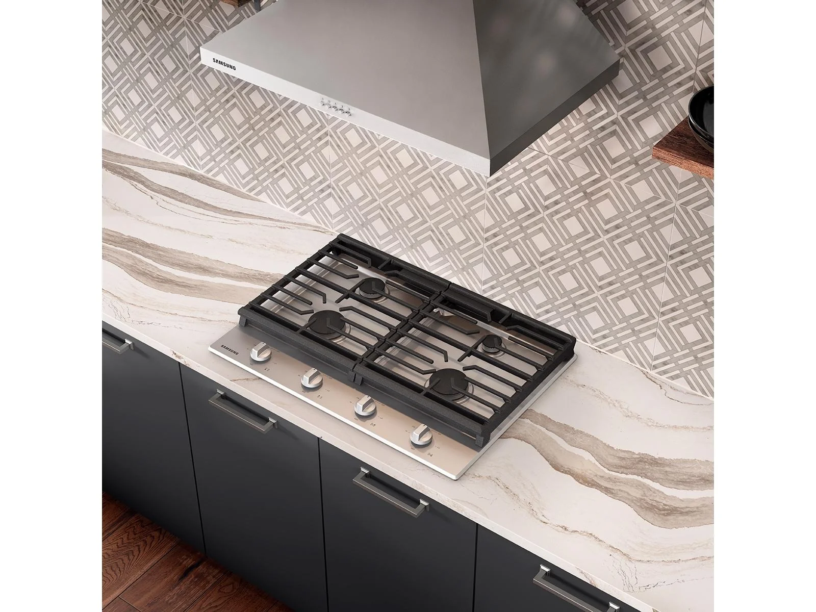 Samsung NA30R5310FS Gas Cooktop Cast Iron Grates 17K BTU Power Burner 30" Width - Image 5