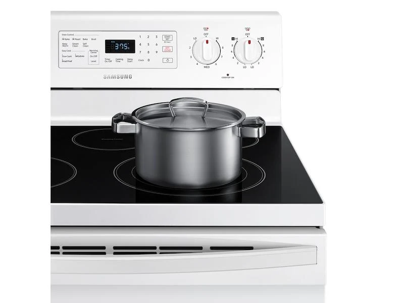Samsung NE59T4321SW 5.9 cu. ft. Freestanding Electric Range with Convection in White - Image 3