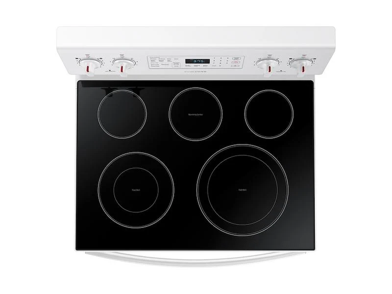 Samsung NE59T4321SW 5.9 cu. ft. Freestanding Electric Range with Convection in White - Image 4