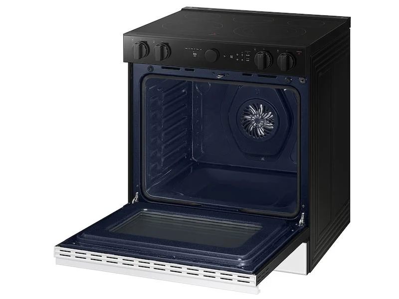 Samsung NSE6DB850212 Bespoke 6.3 cu. ft. Smart Slide-In ENERGY STAR® Certified Electric Range with Air Fry in White Glass - Image 9