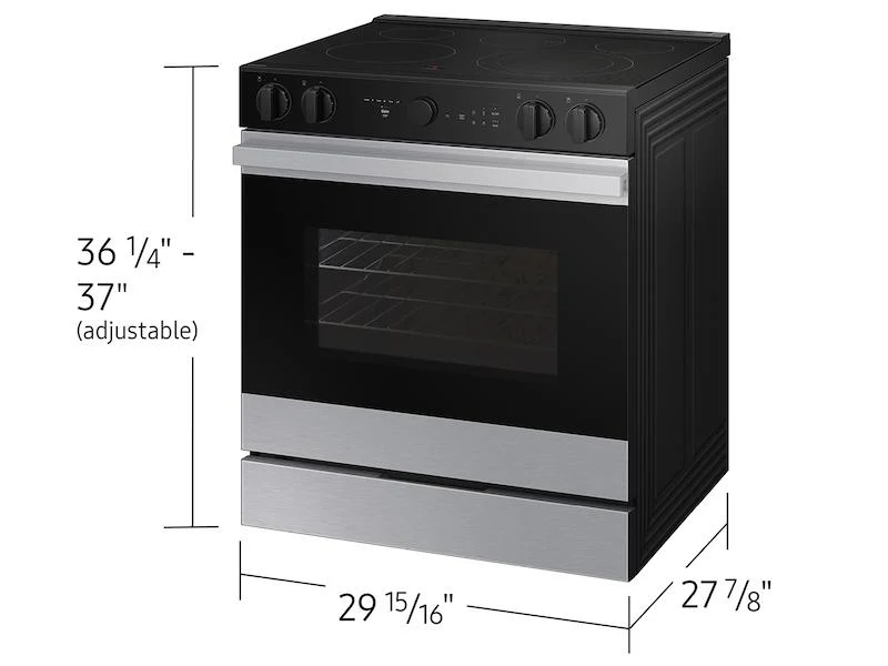 Samsung NSE6DG8502SR Bespoke 6.3 cu. ft. Smart Slide-In ENERGY STAR® Certified Electric Range with Air Fry in Stainless Steel - Image 2
