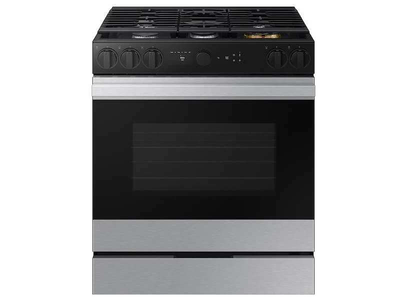 Samsung NSG6DG8500SR Bespoke 6.0 cu. ft. Smart Slide-In Gas Range with Air Sous Vide & Air Fry in Stainless Steel