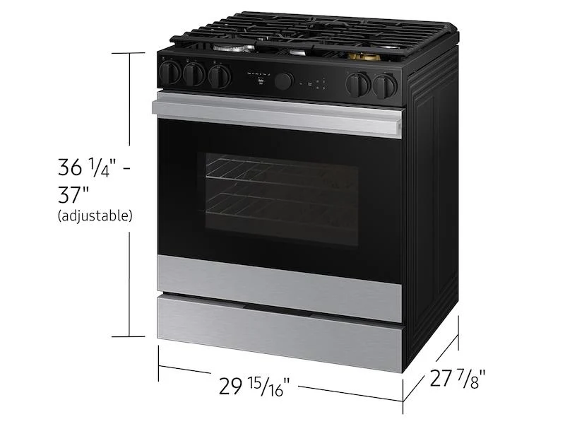 Samsung NSG6DG8500SR Bespoke 6.0 cu. ft. Smart Slide-In Gas Range with Air Sous Vide & Air Fry in Stainless Steel - Image 2