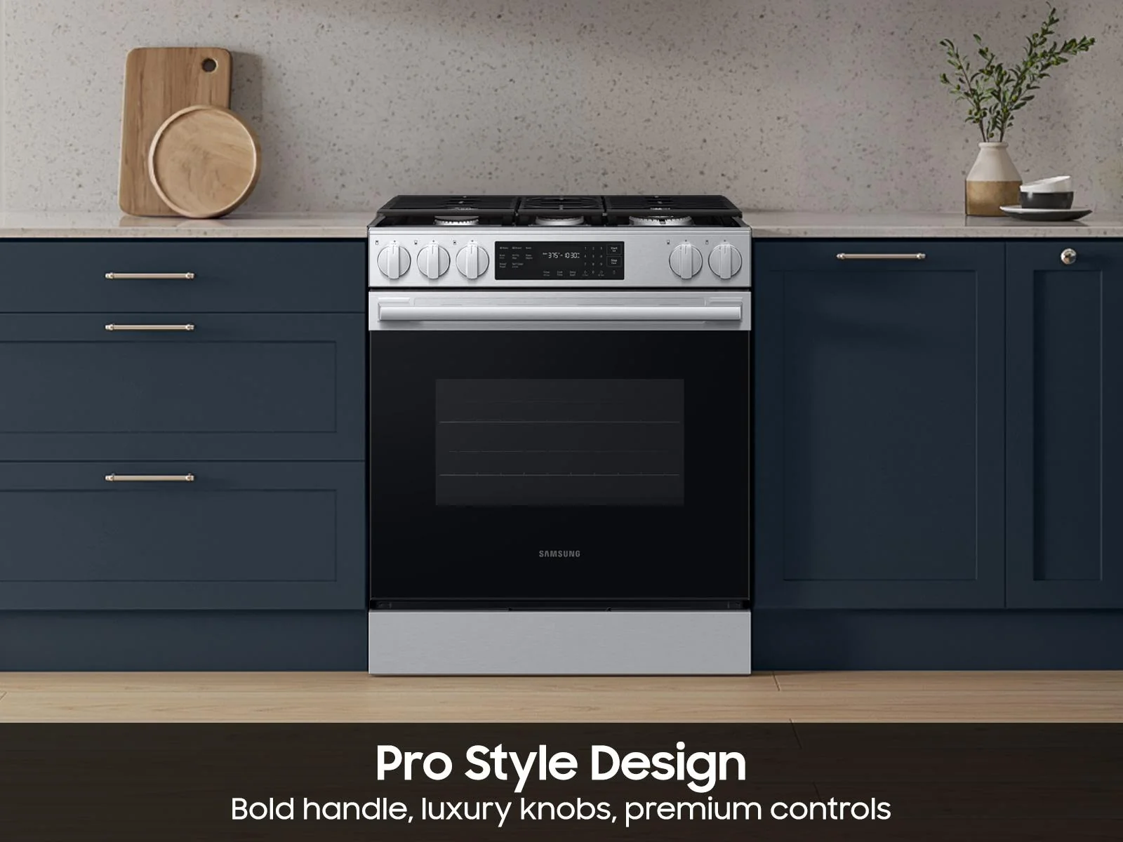 Samsung NSG70H60SR Bespoke Smart Slide-in Gas Range Pro Style Design Air Fry Max Precision Knobs - Image 5