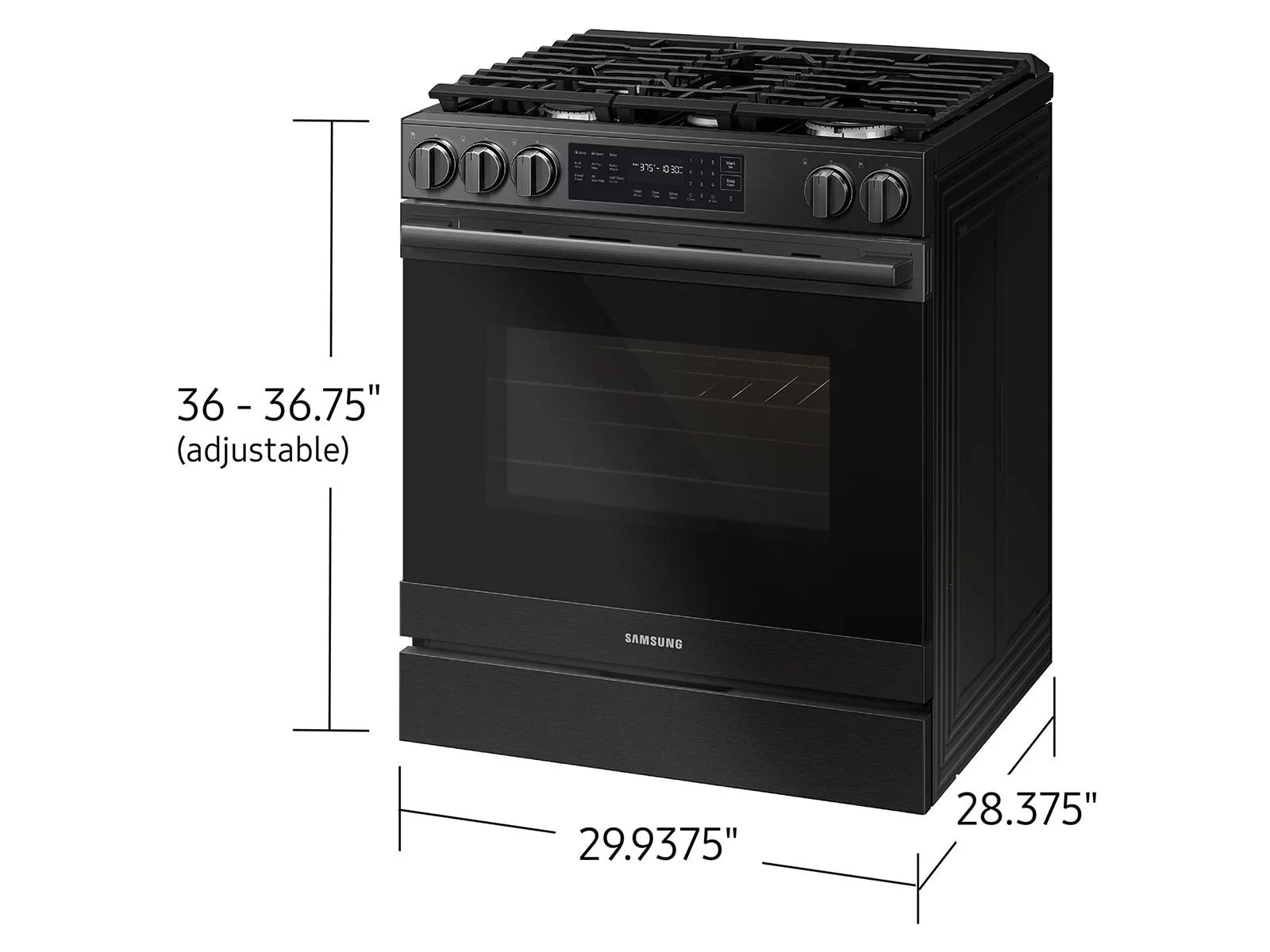 Samsung NSG80H60SE Bespoke Smart Slide-in Gas Range Pro Style Design  Air Fry Max  True Convection - Image 4