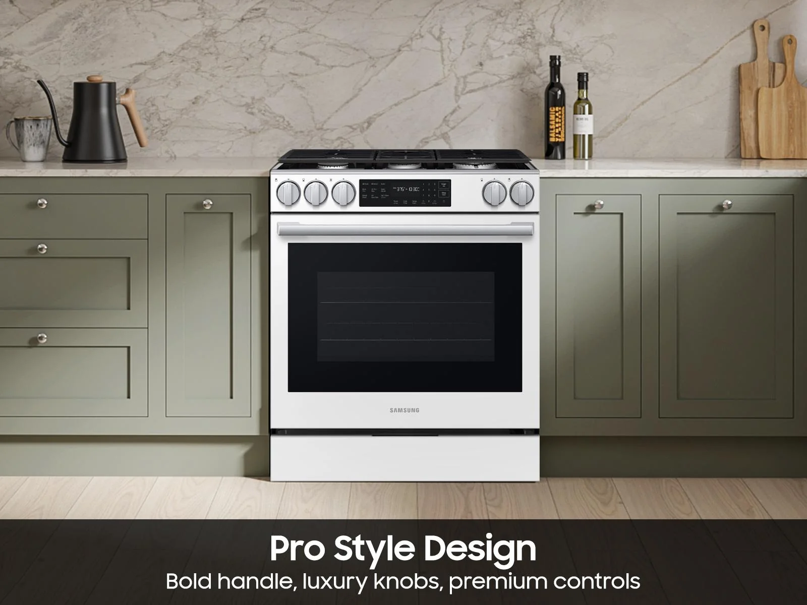 Samsung NSG80H60SW Bespoke Smart Slide-in Gas Range Pro Style Design Air Fry Max True Convection - Image 5