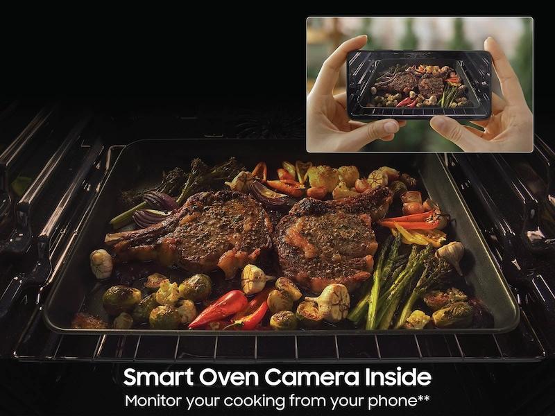 Samsung NSI6DG9900SR Bespoke 6.3 cu. ft. AI Slide-In Induction Range with AI Hub™ & Smart Oven Camera in Stainless Steel - Image 8