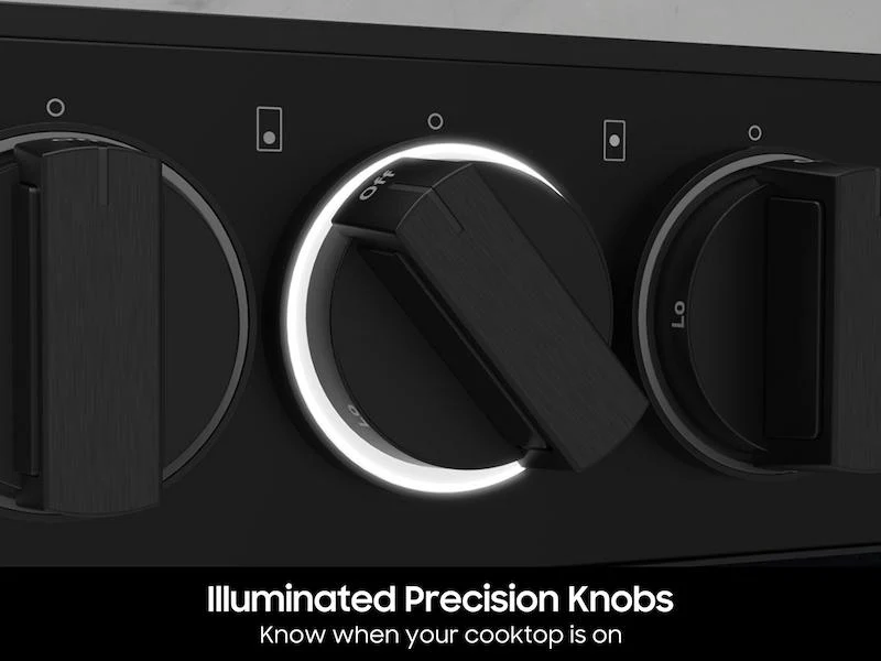 Samsung NSY6DG8550SR Bespoke Smart Slide-In Dual Fuel Range 6.3 cu. ft. with Flex Duo™ & Illuminated Precision Knobs in Stainless Steel - Image 5