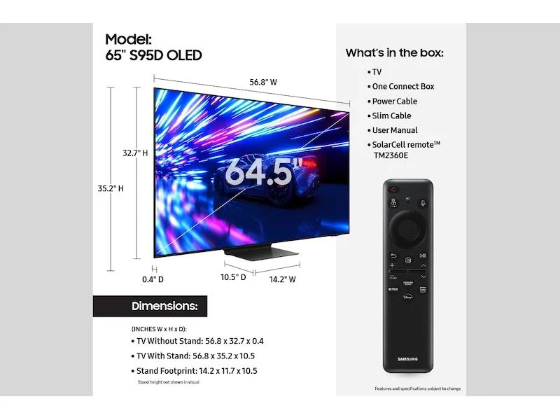 Samsung QN65S95DAFXZA 65 Inch Class OLED S95D - Image 6