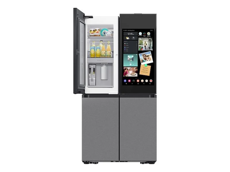 Samsung RF23DB9900QD Bespoke Counter Depth 4-Door Flex™ Refrigerator (23 cu. ft.) with AI Family Hub+™ and AI Vision Inside™ in Stainless Steel - Image 2