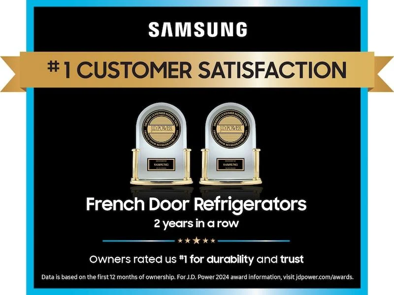 Samsung RF27CG5B10SR 26 cu. ft. Mega Capacity Counter Depth 3-Door French Door Refrigerator with External Water and Ice Dispenser in Stainless Steel - Image 4