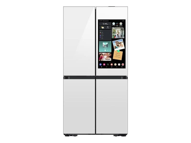 Samsung RF29DB990012 Bespoke 4-Door Flex™ Refrigerator (29 cu. ft.) with AI Family Hub+™ and AI Vision Inside™ in White Glass