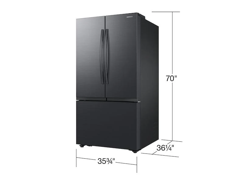 Samsung RF32CG5100MTAA 32 cu. ft. Mega Capacity 3-Door French Door Refrigerator with Dual Auto Ice Maker in Matte Black Steel - Image 2