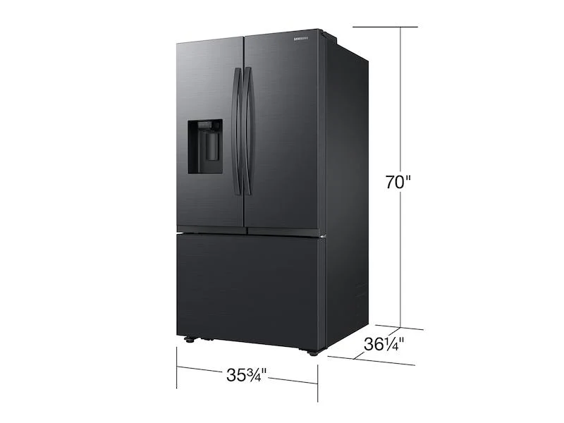 Samsung RF32CG5400MTAA 31 cu. ft. Mega Capacity 3-Door French Door Refrigerator with Four Types of Ice in Matte Black Steel - Image 2
