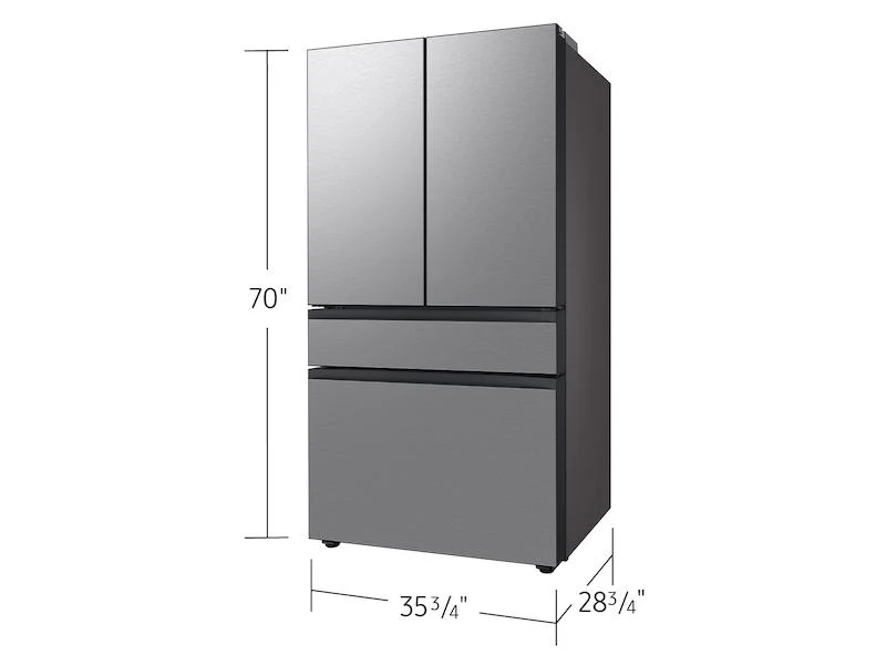 Samsung RF70F23DER Bespoke 23 cu. ft. Counter Depth 4-Door French Door Refrigerator with Inner Beverage Center™ & FlexZone™ Drawer in Stainless Steel - Image 3