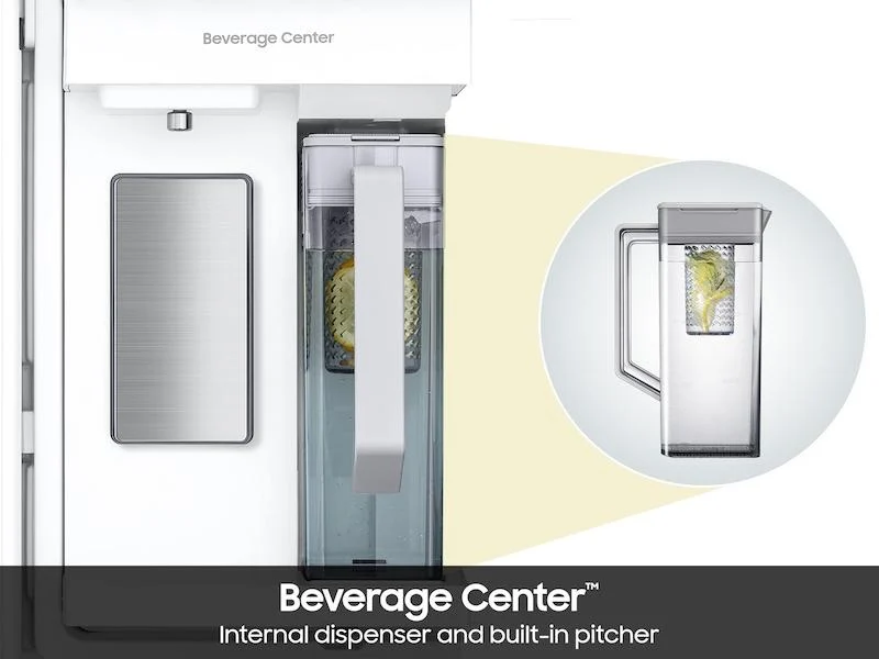 Samsung RF70F29DER Bespoke 29 cu. ft. 4-Door French Door Refrigerator with Inner Beverage Center™ & FlexZone™ Drawer in Stainless Steel - Image 8