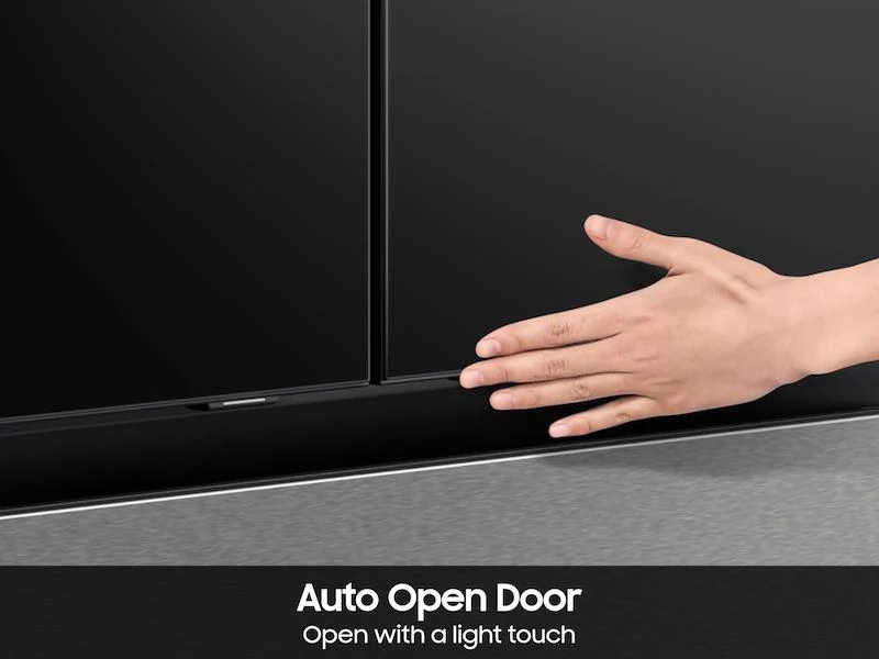 Samsung RF90F23BECR Bespoke 23 cu. ft. Counter Depth 4-Door French Door Refrigerator with AI Home & AI Vision Inside™ in Charcoal Glass and Stainless Steel - Image 9