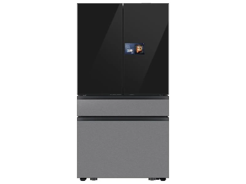 Samsung RF90F29BECR Bespoke 29 cu. ft. 4-Door French Door Refrigerator with AI Home & AI Vision Inside™ in Charcoal Glass and Stainless Steel