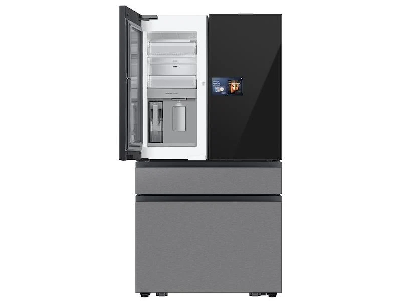 Samsung RF90F29BECR Bespoke 29 cu. ft. 4-Door French Door Refrigerator with AI Home & AI Vision Inside™ in Charcoal Glass and Stainless Steel - Image 11