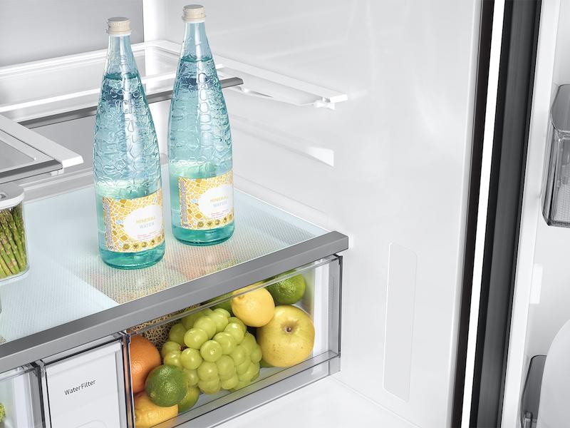 Samsung RF90F29BECR Bespoke 29 cu. ft. 4-Door French Door Refrigerator with AI Home & AI Vision Inside™ in Charcoal Glass and Stainless Steel - Image 12