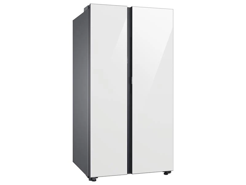 Samsung RS28CB760012AA Bespoke Side-by-Side 28 cu. ft. Refrigerator with Beverage Center™ in White Glass - Image 4