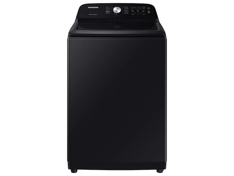 5.0 cu. ft. Large Capacity Top Load Washer with Deep Fill and EZ Access Tub in Brushed Black