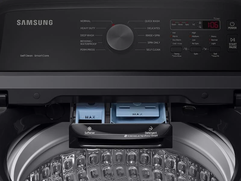 5.0 cu. ft. Large Capacity Top Load Washer with Deep Fill and EZ Access Tub in Brushed Black - Image 7