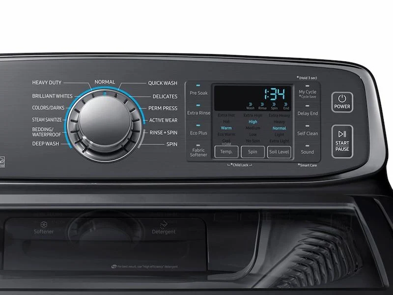 Samsung WA52M7750AV 5.2 cu. ft. activewash™ Top Load Washer in Black Stainless Steel - Image 4