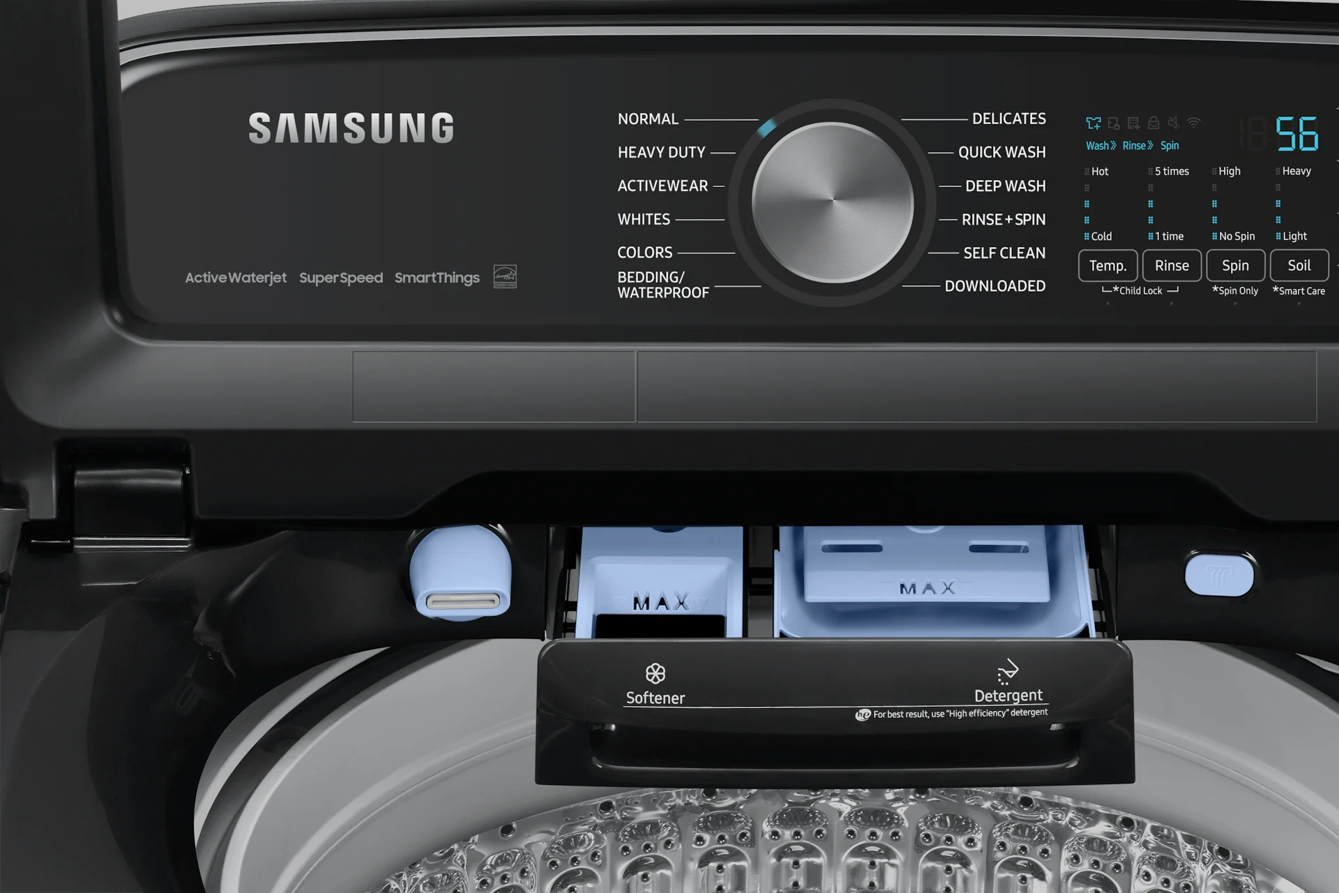 Samsung WA54CG7105AV Top Load Washer ActiveWave™ Agitator Super Speed Wash 5.4 cu.ft. - Image 13