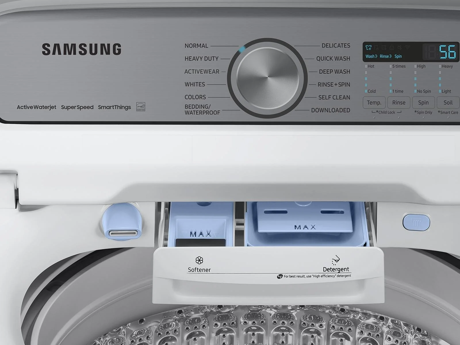 Samsung WA55CG7100AW Top Load Washer Super Speed Wash Active WaterJet 5.5 cu.ft. - Image 13
