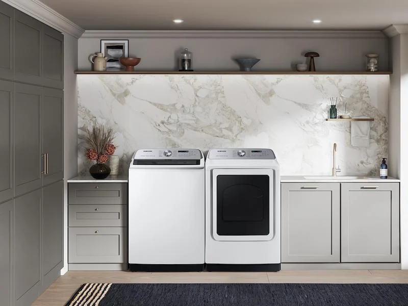 Samsung WA55CG7100AWUS 5.5 cu. ft. Extra-Large Capacity Smart Top Load Washer with Super Speed Wash in White - Image 3