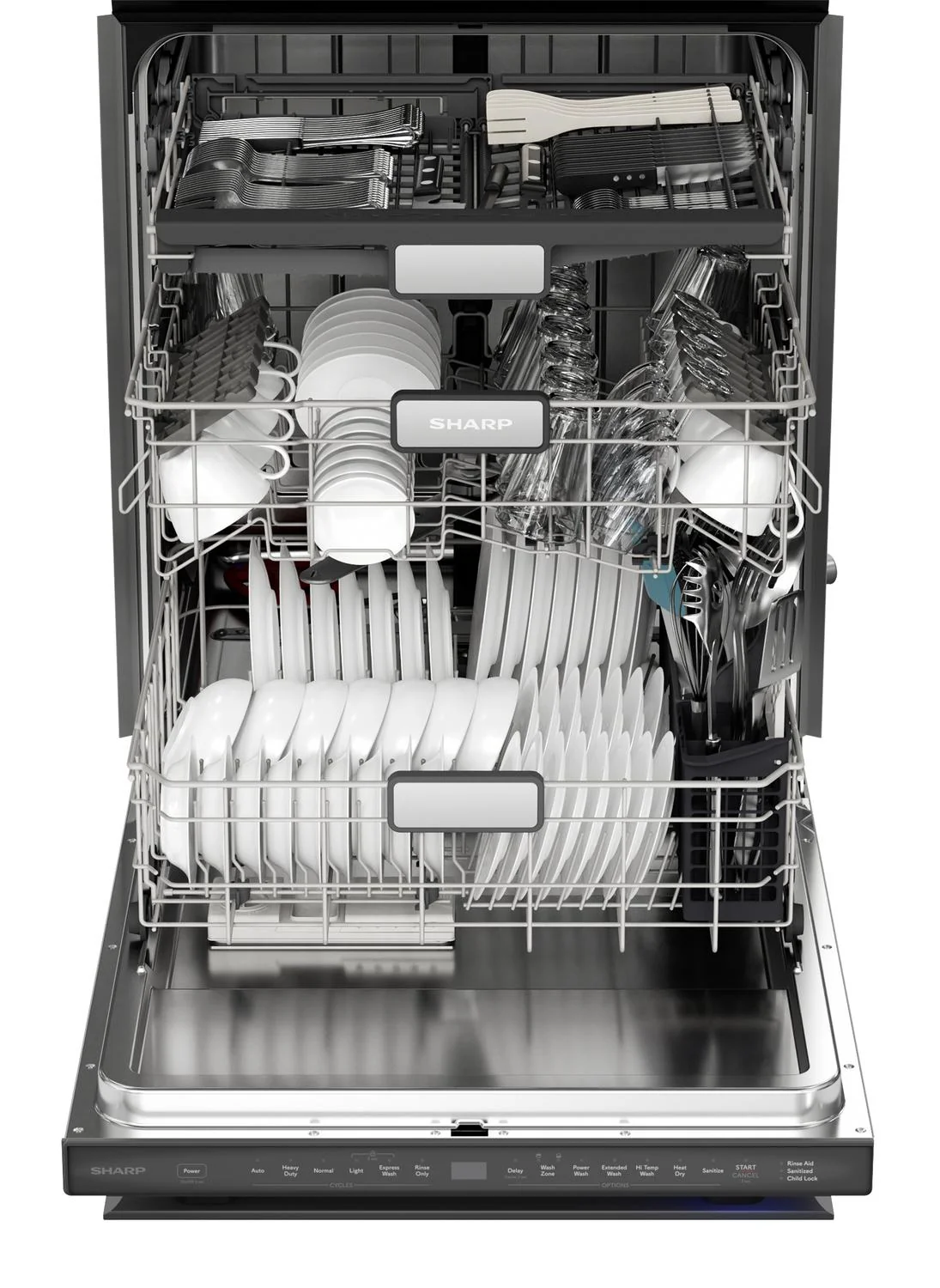 SDW6736MS Sharp 24 in. Stainless Steel 47dB Dishwasher - Image 3