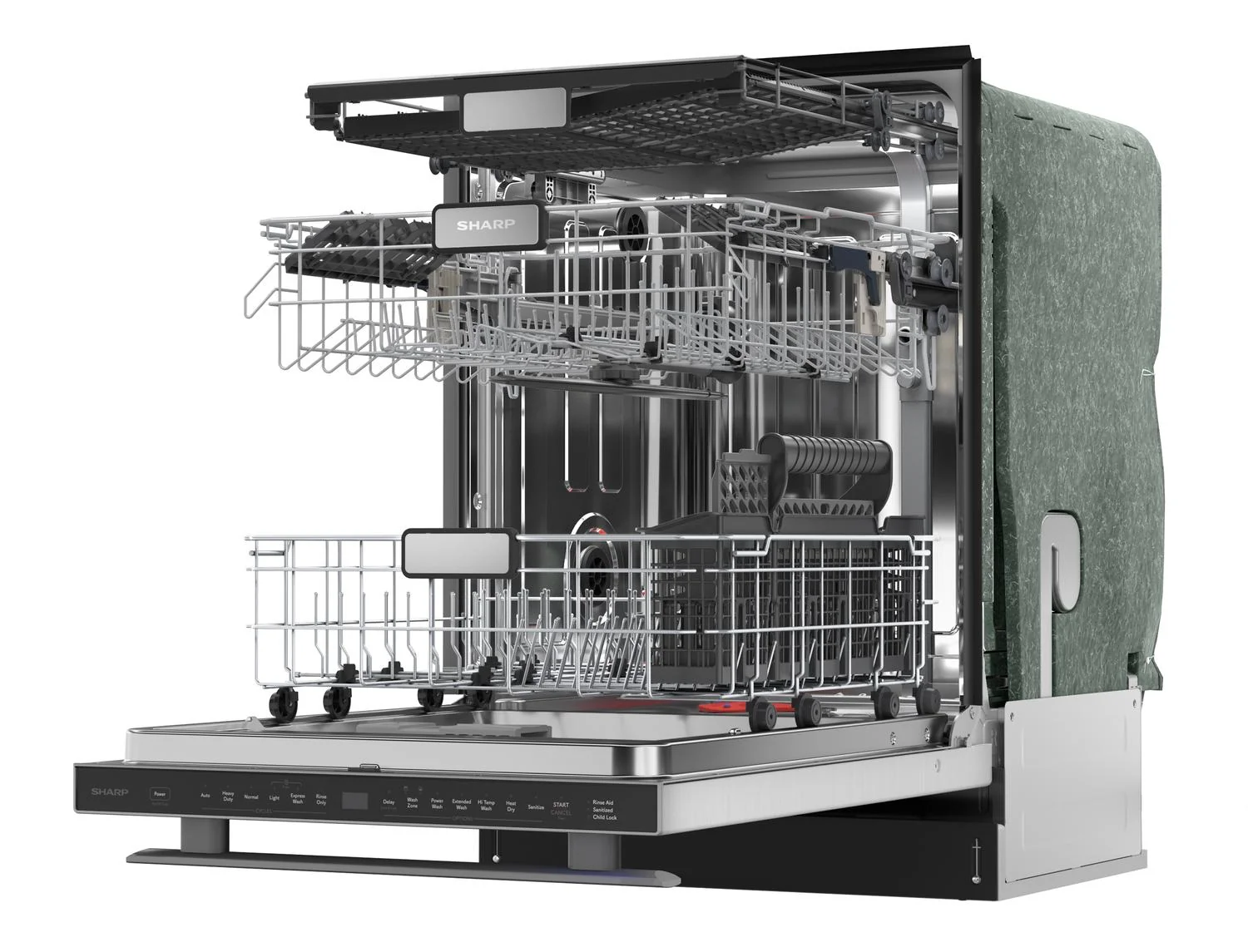 SDW6736MS Sharp 24 in. Stainless Steel 47dB Dishwasher - Image 30