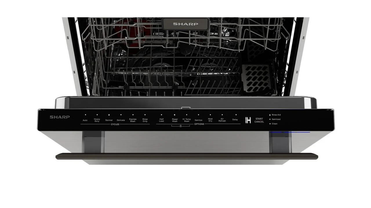 Sharp SDW6757ES 24 in. Slide-In Stainless Steel 45 dB Dishwasher - Image 7