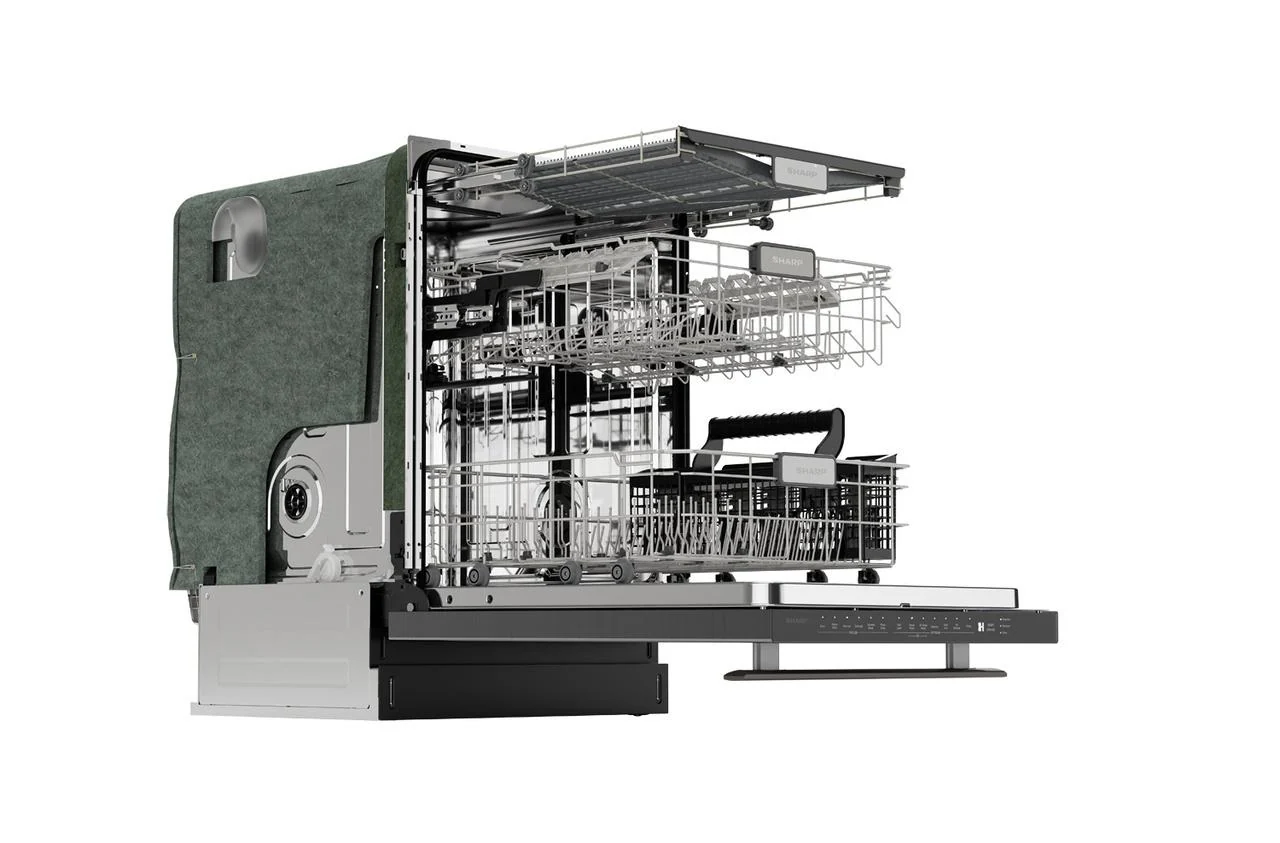 Sharp SDW6757ES 24 in. Slide-In Stainless Steel 45 dB Dishwasher - Image 8