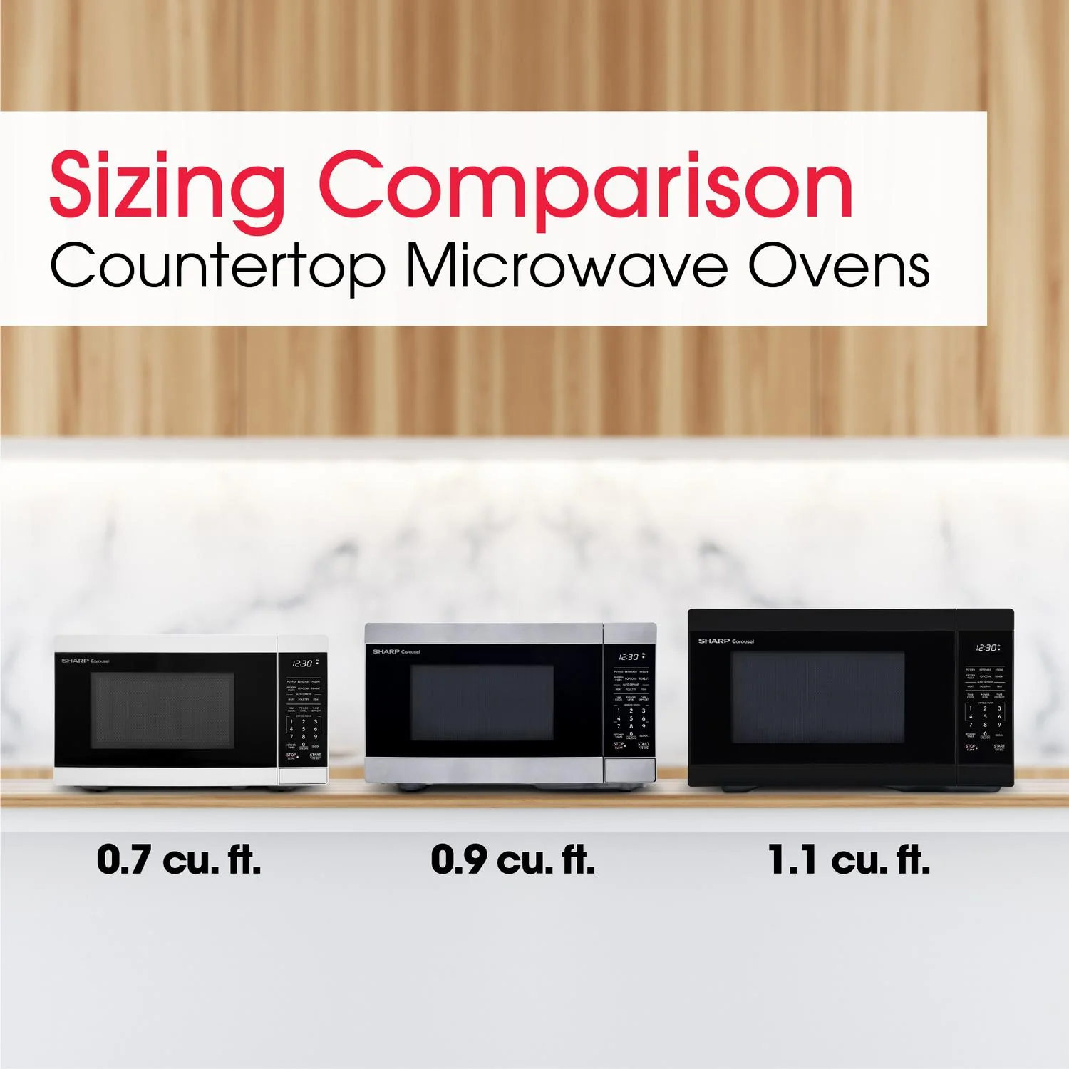 SMC0760KW Sharp 0.7 cu. ft. 700W White Countertop Microwave Oven - Image 12